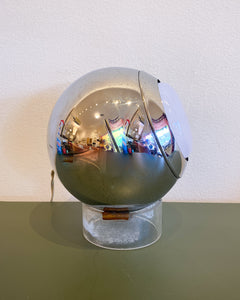 Vintage Chrome Eyeball Lamp on Lucite Stand