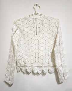 Farrow Embroidered and Mesh Blouse (M)