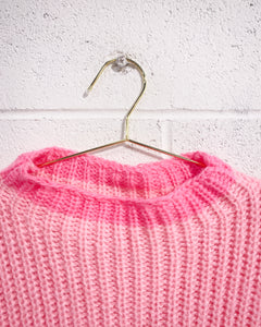 Pink Chunky Knit Sweater (XXL)