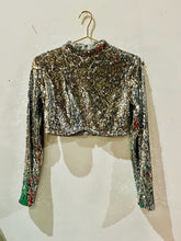 Load image into Gallery viewer, Shimmer Glitter Skirt w Bow and Top
