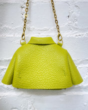 Load image into Gallery viewer, Mini Chartreuse Moto Jacket Purse
