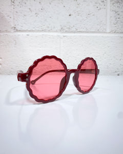 Burgundy Squiggle Sunnies