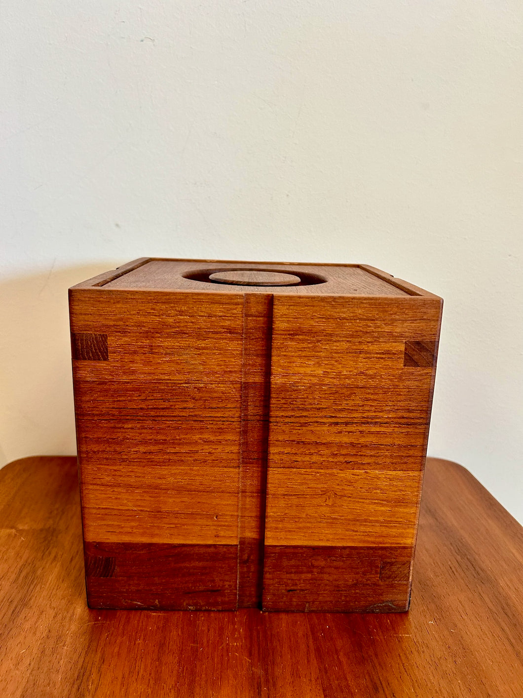 Mid Century Teak Wood Ice Bucket by Kalmar, 1960s