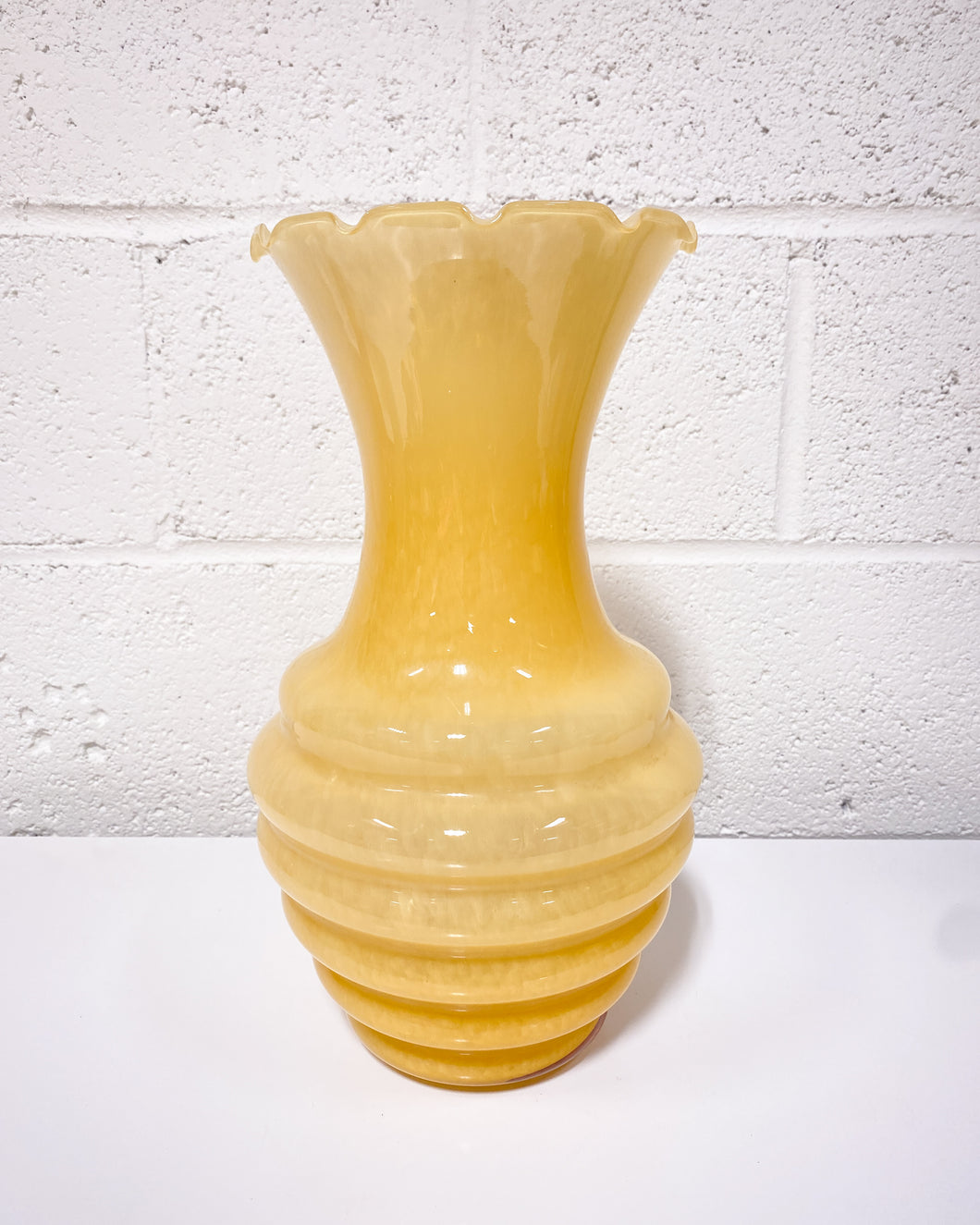 Vintage Art Glass Tall Vase