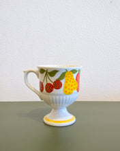 Load image into Gallery viewer, Vintage Set of 7 Springtime Japan Fruit Footed Coffee Cups
