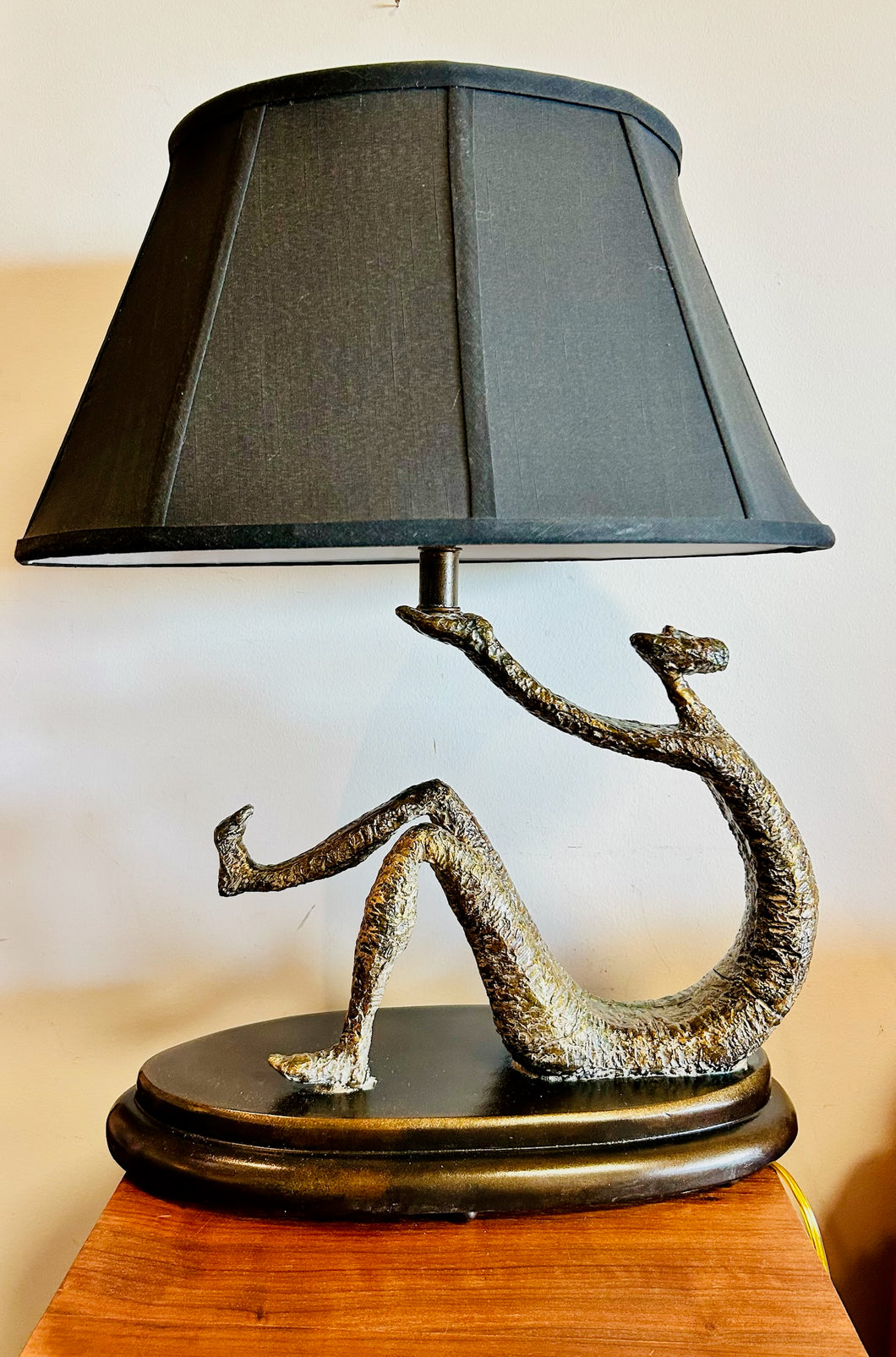 Brass Base Brutalist Umbrella Table Lamp