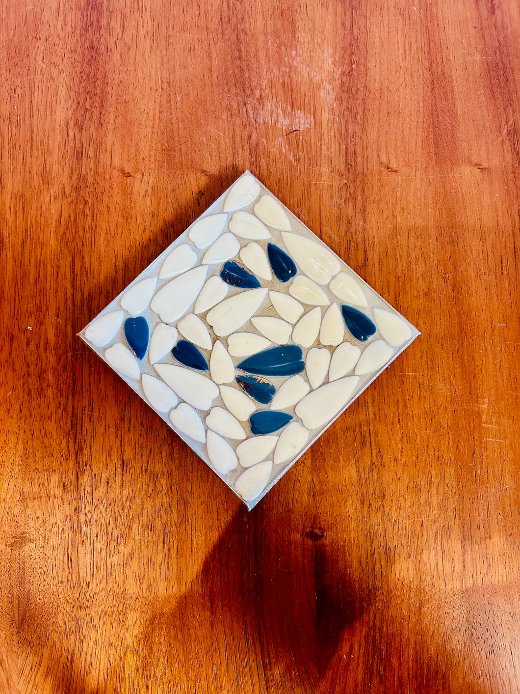 Mid Century Tile Stone Pebble Tray Catchall