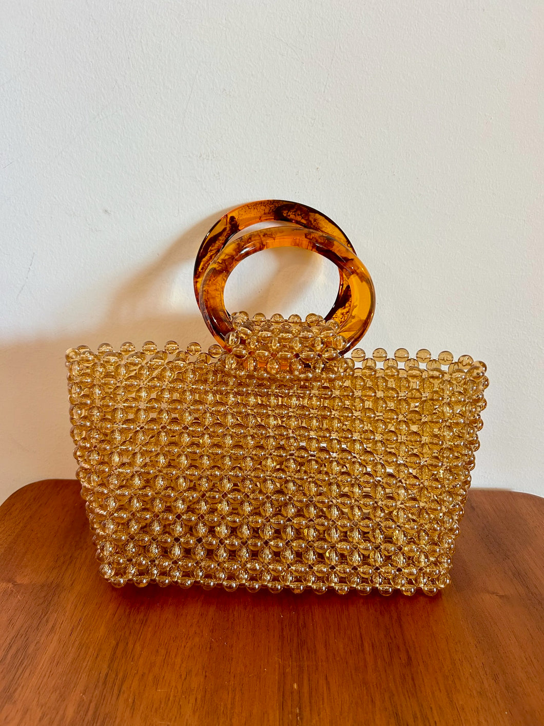 Amber Beaded Handbag