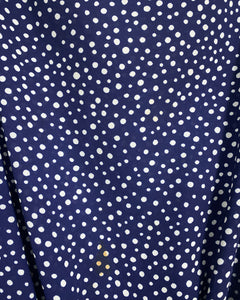 Vintage Navy Blue Polka Dot Dress (10)