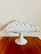 Load image into Gallery viewer, White Milk Glass Pedestal Fruit Centerpiece Basket
