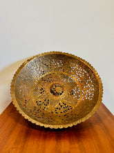 Load image into Gallery viewer, Vintage Hammered Copper Pedestal Fruit Bowl
