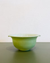 Load image into Gallery viewer, Vintage Green Glasbake Bowl
