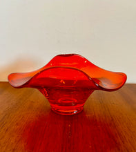 Load image into Gallery viewer, Modern Viking Epic Ruby Red Art Glass Bowl With Rolled Edges
