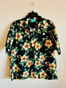 Jade Fashions Hawaiian Black Shirt