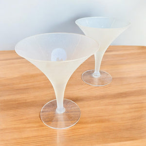 Frosted Martini Glasses