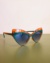 Load image into Gallery viewer, Green and Orange Cat Eye Sunnies
