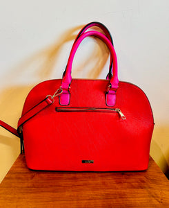 Red and Pink Briefcase Style Purse