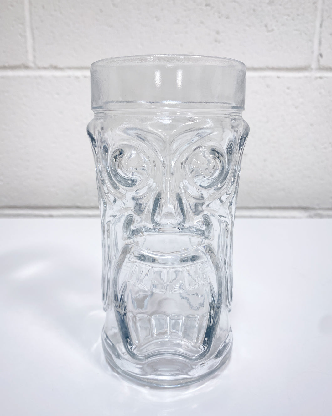 Tiki Mask Tall Drinking Glass