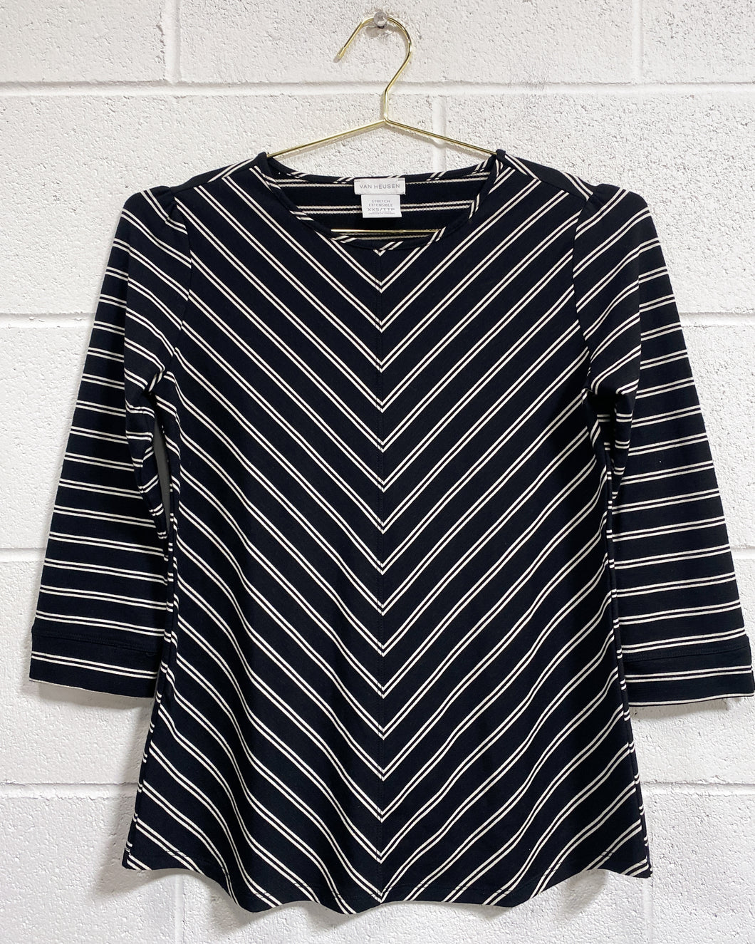 Black and White Striped Blouse (XXS)