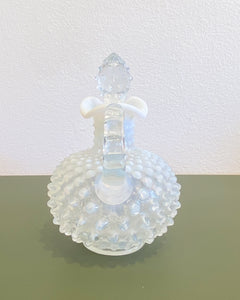 Fenton French Opalescent Glass Hobnail Cologne Bottle