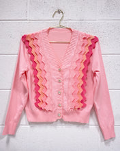 Load image into Gallery viewer, Pink Ruffled Cardigan (S)
