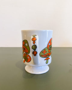 Vintage Groovy Mushroom Coffee Cup