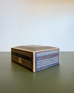 Vintage Mosaic Inlay Box with Key