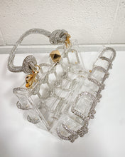 Load image into Gallery viewer, Clear Acrylic and Sparkle Grid Purse
