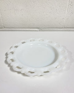 Vintage Anchor Hocking Milk Glass Plate/Catchall