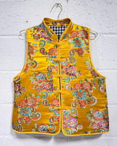 Gold Floral Asian Style Vest (XXL)