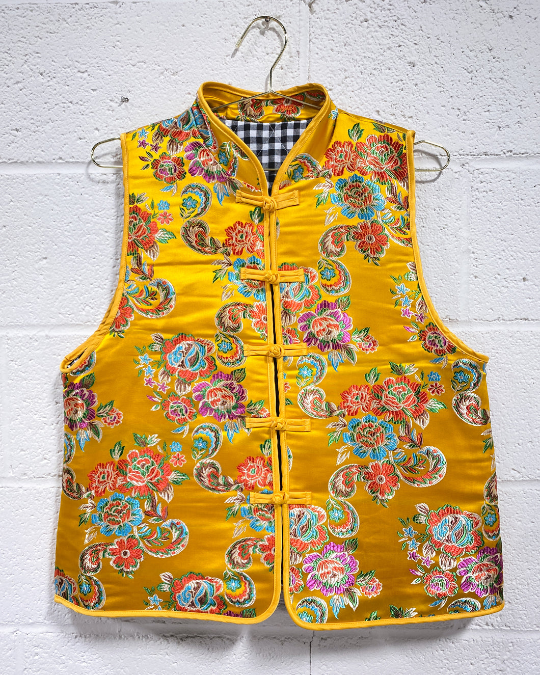 Gold Floral Asian Style Vest (XXL)