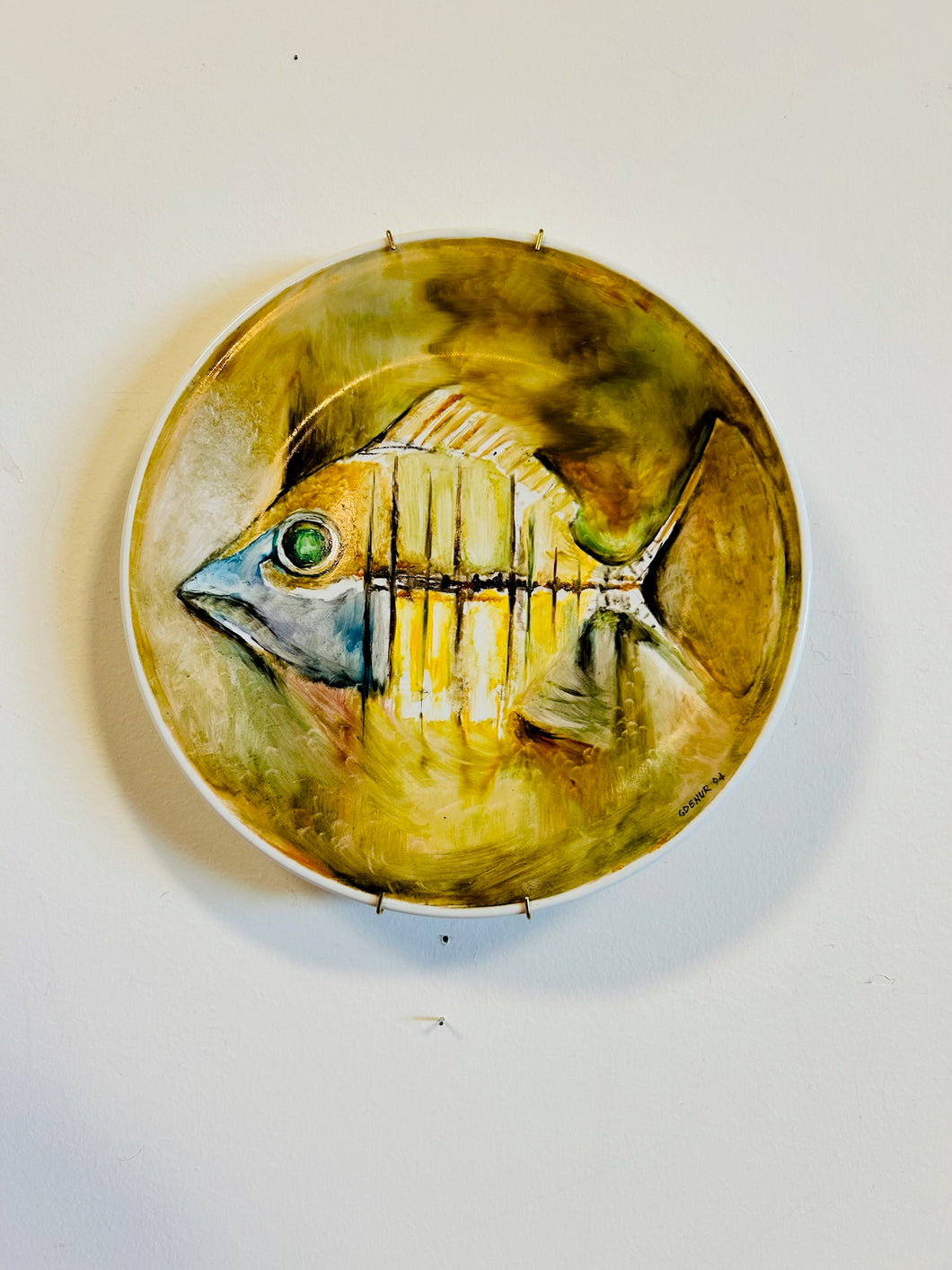 Hand Painted Fish Ceramic Plate