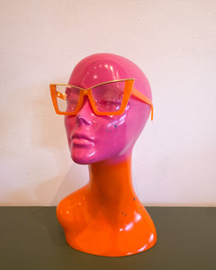 Orange and Gold Cat Eye Glasses