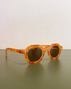 Amber Hexagonal Sunglasses