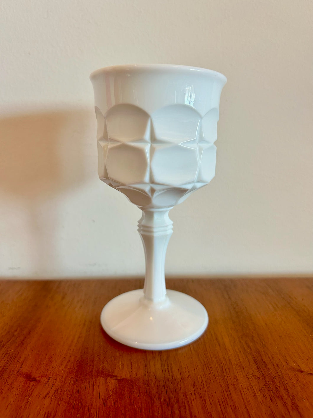 Constellation Milk Glass Water Goblet