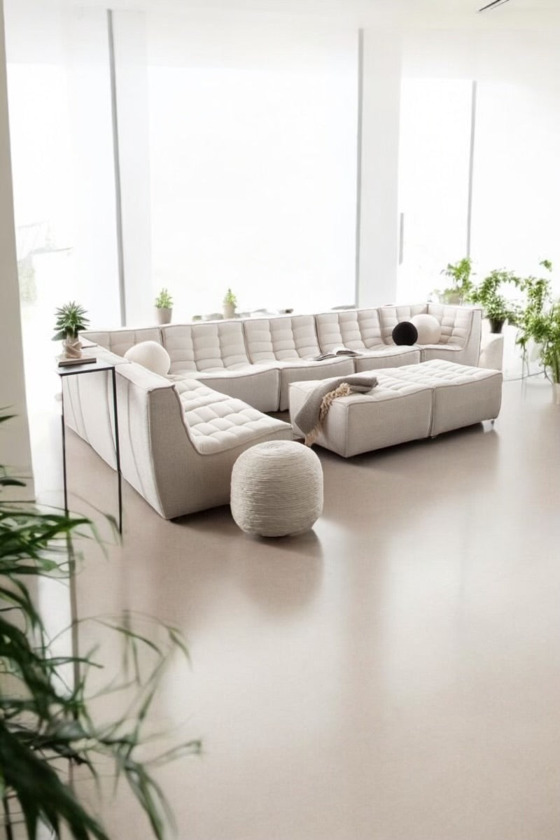 The Juno Modular Six-Piece Sectional in Cream