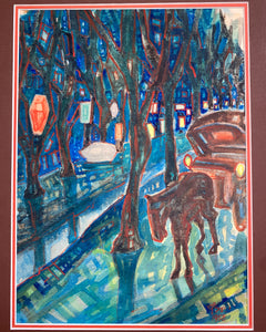 Horse Carriage Perspective Painting