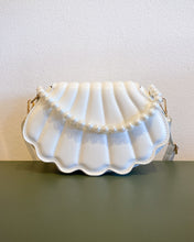 Load image into Gallery viewer, White Shell Purse with Pearl Handle
