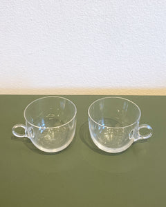 Vintage Pair of MCM Small Glass Cups