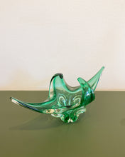 Load image into Gallery viewer, Vintage Murano Green Glass Bowl
