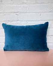 Load image into Gallery viewer, Small Rectangular Jeweled Tone Teal Pillow
