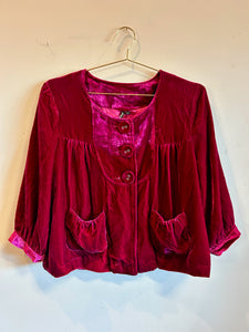 Burgundy Peasant Bell Sleeved Top Shirt