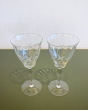 Load image into Gallery viewer, Vintage Pair of Crystal Wine Glasses
