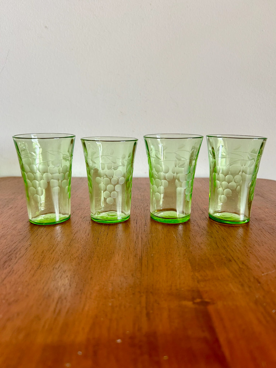 Uranium Depression Era Juice Glasses set of 4