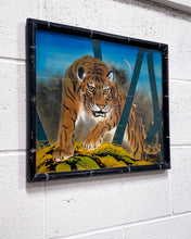 Load image into Gallery viewer, Vintage Tiger Painting in Bamboo Frame
