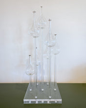 Load image into Gallery viewer, Mid Century Belag Glass and Lucite 7-Tier Oil Lamp
