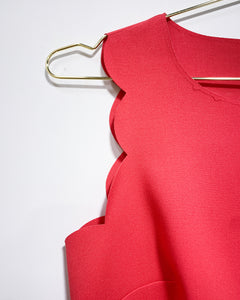 J. Crew Coral Scalloped Shift Dress (0)