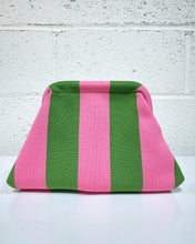 Load image into Gallery viewer, Pink and Green Striped Clutch
