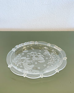 Mikasa Holiday Lights Glass Tray with Angels