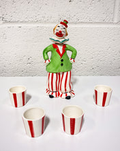 Load image into Gallery viewer, Vintage Ceramic Clown Decanter and Shot Glass Set - Made in Japan
